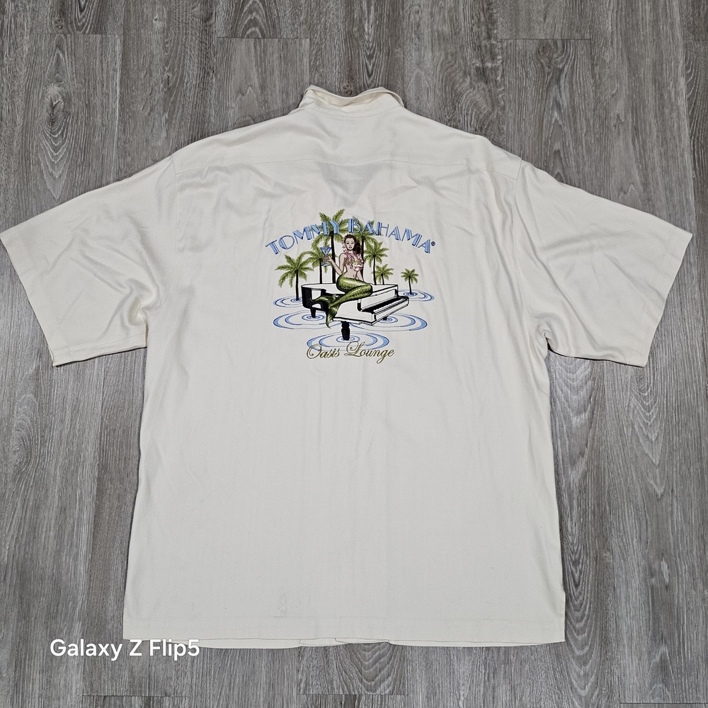 Tommy Bahama Cream Men's Shirt 100% Silk